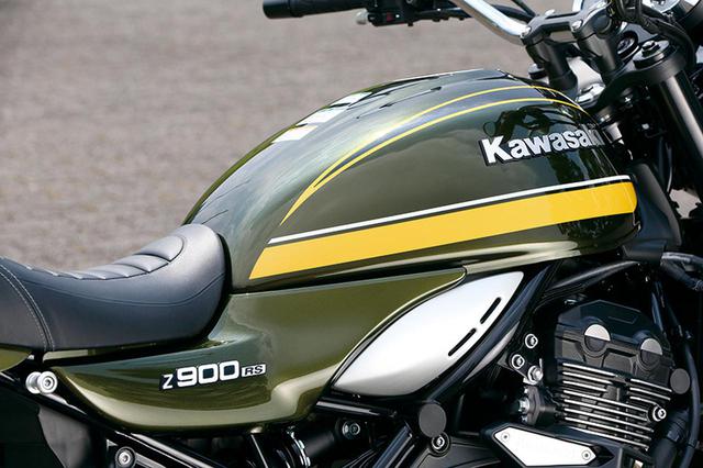 画像: 最新のZ900RSには、1974年のZ1に採用された「タイガーカラー」を再現したカラーも用意。水転写デカールを採用して美しい仕上がりに。