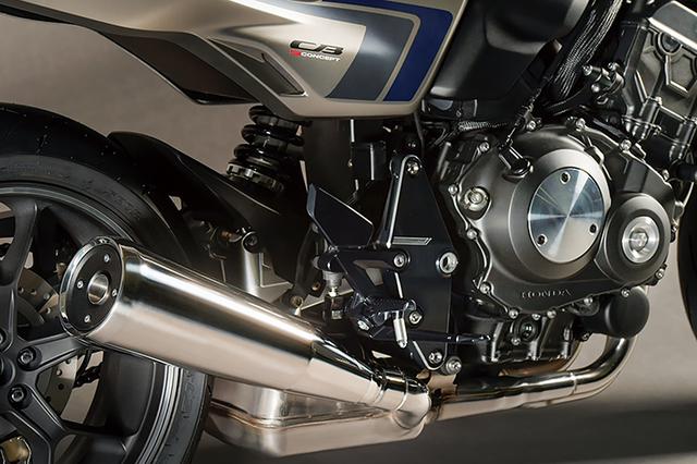 画像: 4-1のマフラーはサイレンサー部分をCB1000Rの変則断面からメガホン形状(AMAスーパーバイク用CB750Fに使われたベラスコ管が近いか)に変更。