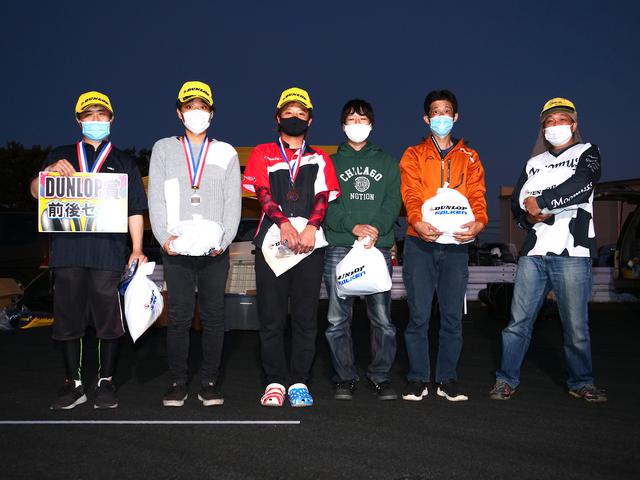 画像: 左から1位・井川洋一選手、2位・江口 柊選手、3位・山田史雄選手、4位・松下 良選手、5位・吉田篤司選手、6位・伊原英樹選手