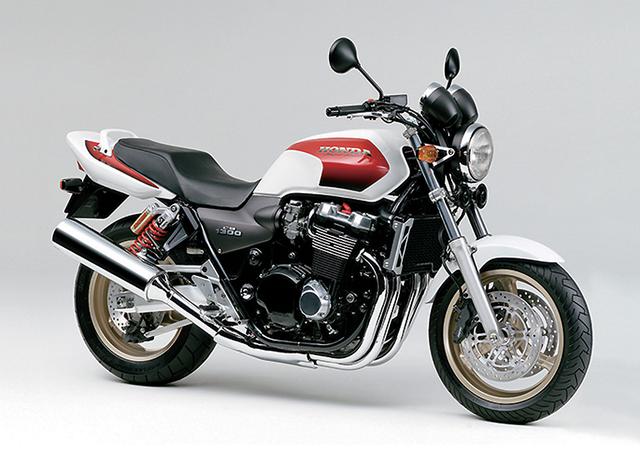 画像: 車名はCB1300スーパーフォアに。エンジンは1284ccに排気量アップし出力は100PSに。リアにはダブルプロリンクサスを採用した。