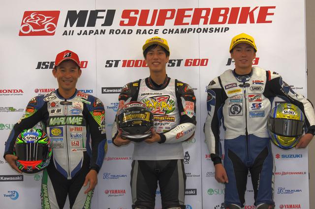 画像: 左から徳留君、村瀬君、鈴木君 若手とベテランがいい勝負していたよ