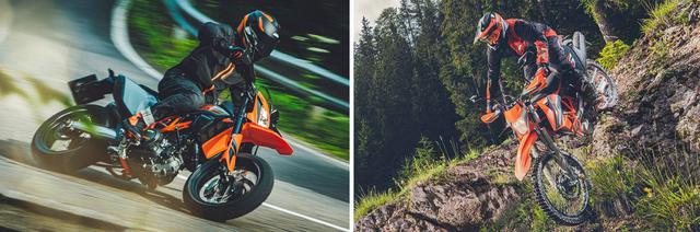 画像1: KTMの人気定番モデル「690エンデューロR」「690SMC R」の2021年モデルが姿を現した!【2021速報】