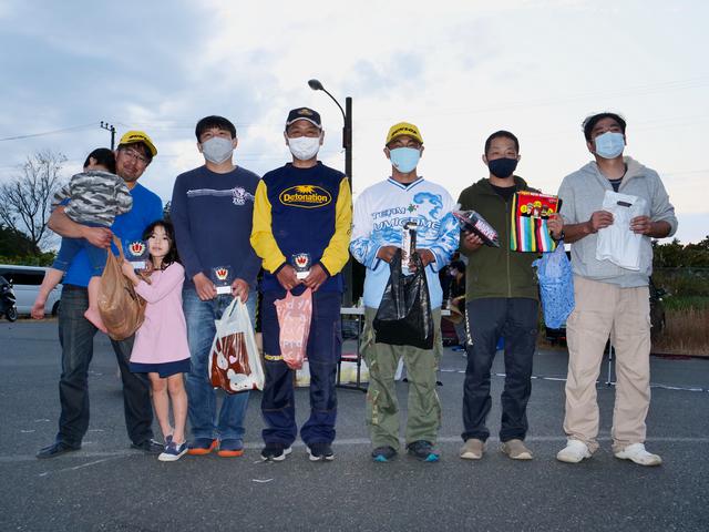 画像: A級入賞者 左から1位・冨永 崇選手、2位・池田秀一選手、3位・作田隆義選手、4位・辻家治彦選手、5位・早川耕平選手、6位・松本 崇選手