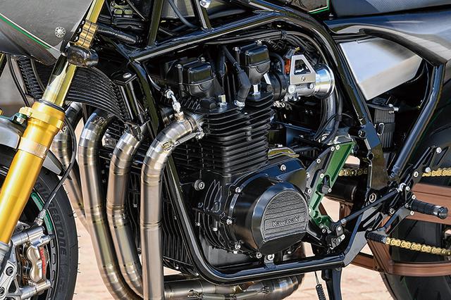 画像: エンジンは空冷のKZ1000フルリビルドを搭載。現在ではカスタム化され、ハイカムやフルリビルドクランク、6速クロスミッションを投入、1200cc化もなされている。燃料供給はA16スタートエディションから装備されるフューエルインジェクションをそのまま使用する。