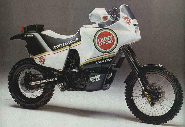 画像: CAGIVA ELEPHANT(1987) www.parisdakar.it
