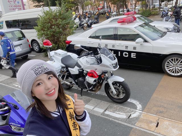 画像: 今回一緒に走ったパトカーと白バイです。