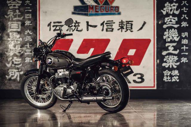 画像: メグロの500K2をルーツに持つW800がベースに選ばれたことは、ある意味必然。メグロらしい、クラシカルなスタイルを求めて、ハンドルバーはワイドなものを装着。