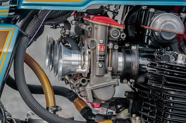 画像: キャブはTMR-MJNφ38mmのデュアルスタックファンネル仕様をチョイス。