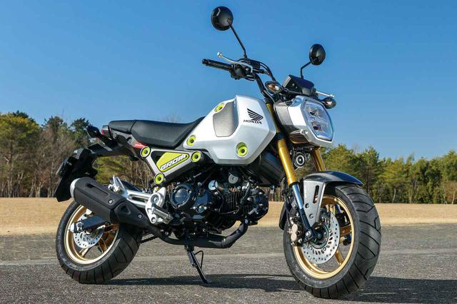 画像: Honda MSX125 GROM (タイ仕様) 総排気量:123.9cc エンジン形式:空冷4ストSOHC2バルブ単気筒 シート高:761mm 車両重量:102kg(ABS仕様車は104kg) パッセージ販売価格:税込36万5000円(ABS仕様車は38万5000円)