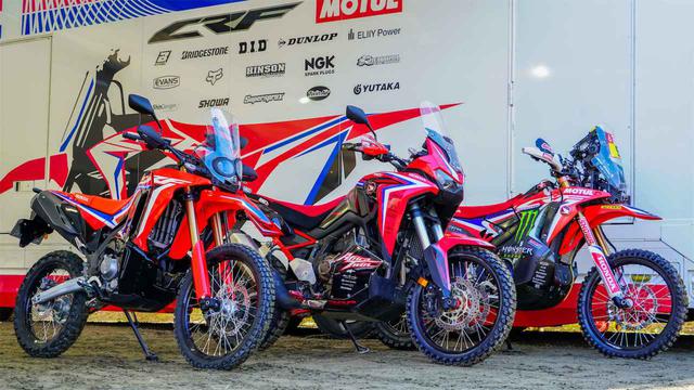 画像1: 新しくなったCRF250シリーズとアフリカツインを並べてみる。