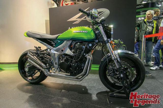 画像: 2012年秋のEICMA、カワサキブースに出展されたのがこの車両。現行のZ1000を元にした「Z・40周年記念コンセプト車」だった。これを経てZ900RSが現れるが、逆に水冷やモノサス、FI等の手法がZに使えると思う向きもいたかもしれない。それは新たな原動力になる。