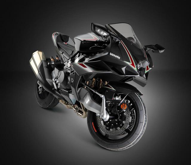 画像: bimota TESI H2 総排気量:998cc エンジン形式:水冷4ストDOHC4バルブ並列4気筒+スーパーチャージャー シート高:840mm (アジャスタブル±10mm) 車両重量:244kg 税込価格:866万8000円