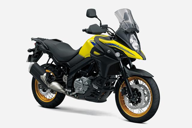 画像: SUZUKI V-Strom650XT ABS (2021年モデル) 総排気量:645cc エンジン形式:水冷4ストDOHC4バルブ90°V型2気筒 シート高:835mm 車両重量:215kg 発売日:2021年3月12日(金) メーカー希望小売価格:税込96万8000円