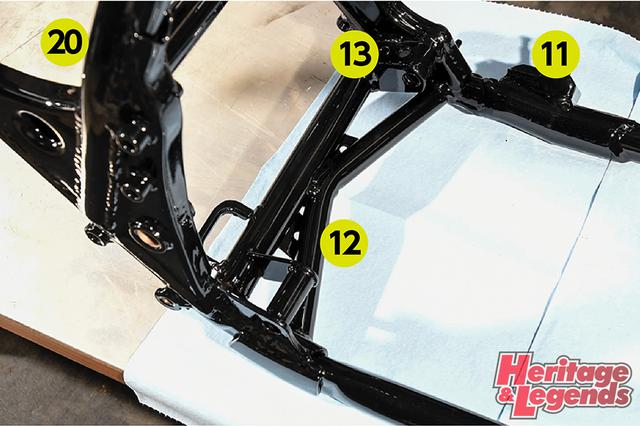 画像5: TAJIMA CB-F FRAMEは20カ所の補強で現代ラジアルに対応