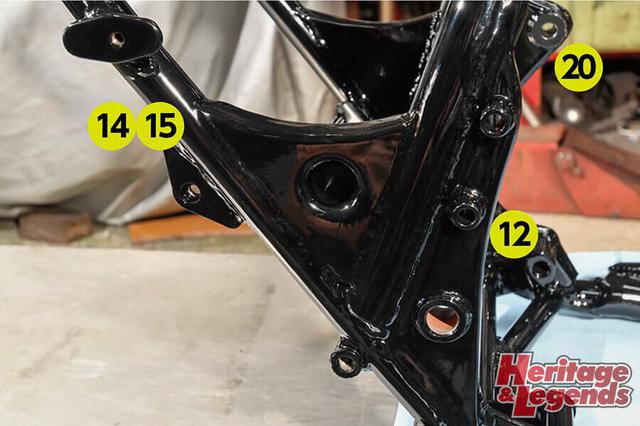 画像6: TAJIMA CB-F FRAMEは20カ所の補強で現代ラジアルに対応