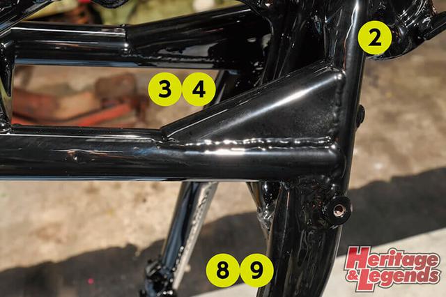 画像3: TAJIMA CB-F FRAMEは20カ所の補強で現代ラジアルに対応