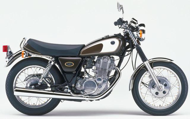画像: 1997年モデルからはカラーリングのみ変更が続いたSR。しかし、実はこのモデルで1985年から15年もの長きに渡って採用されていたドラムブレーキ仕様が最終となった。発売当時価格:42万5000円