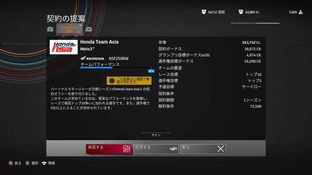 画像: 契約内容は現在のチームと大差ないものの、日本人ライダーも活躍する注目チームです。この契約は嬉しい!