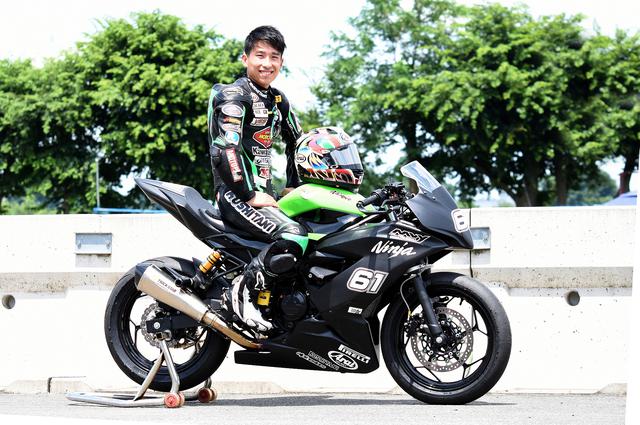画像: WSSP300に参戦の岡谷雄太 写真は日本でトレーニング中のショット、練習用マシンはNinja250SLです