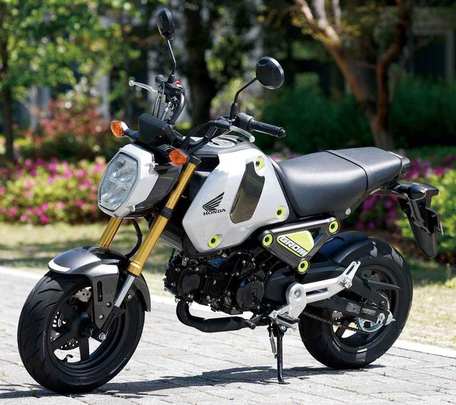 画像: Honda GROM 総排気量:123cc エンジン形式:空冷4ストSOHC2バルブ単気筒 シート高:761mm 車両重量:102kg 2021年モデルの発売日:2021年3月25日 税込価格:38万5000円