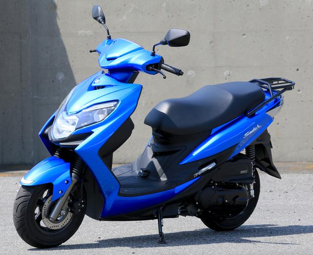 画像: SUZUKI SWISH 総排気量:124㏄ エンジン形式:空冷4ストSOHC2バルブ単気筒 シート高:760mm 車両重量:114kg 税込価格:32万4500円
