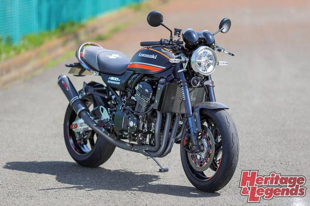画像: ▲Z900RSを同社アンテナショップのストライカーワークスでコンプリートカスタム化した“SZ-021”。