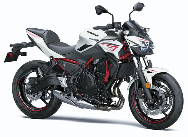 画像: Z650(2022年アメリカ仕様)/ パールロボティックホワイト×メタリックマットグラフェンスチールグレー