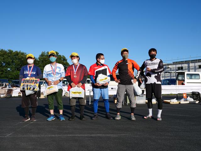 画像: ●SB級入賞者 左から1位・井川洋一選手(B級)、2位・辻家治彦選手(A級)、3位・中澤伸彦選手(A級)、4位・関吉美智選手(A級)、5位・大瀧豊明選手(A級)、6位・清野雅之選手(A級)