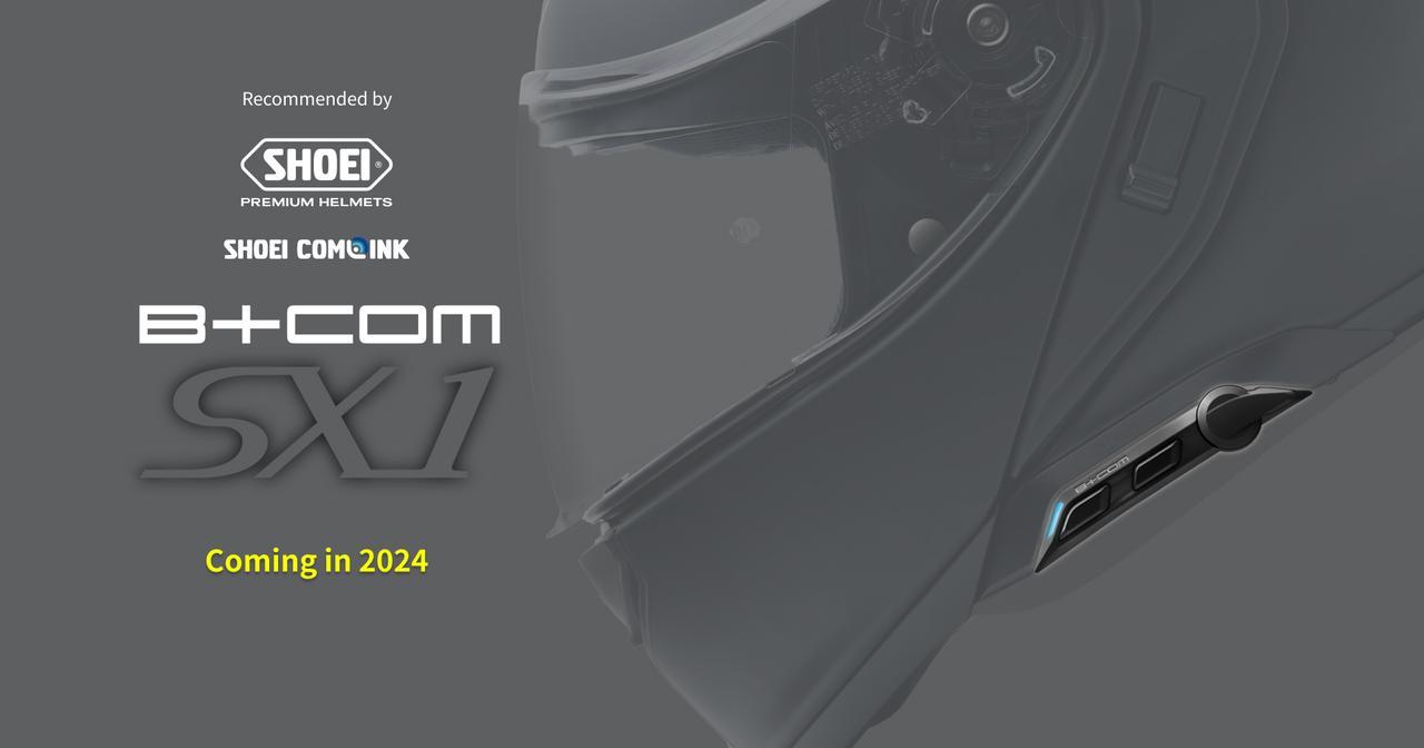 B+COM」シリーズにヘルメット組み込み式の「B+COM SX1」が追加！ SHOEI