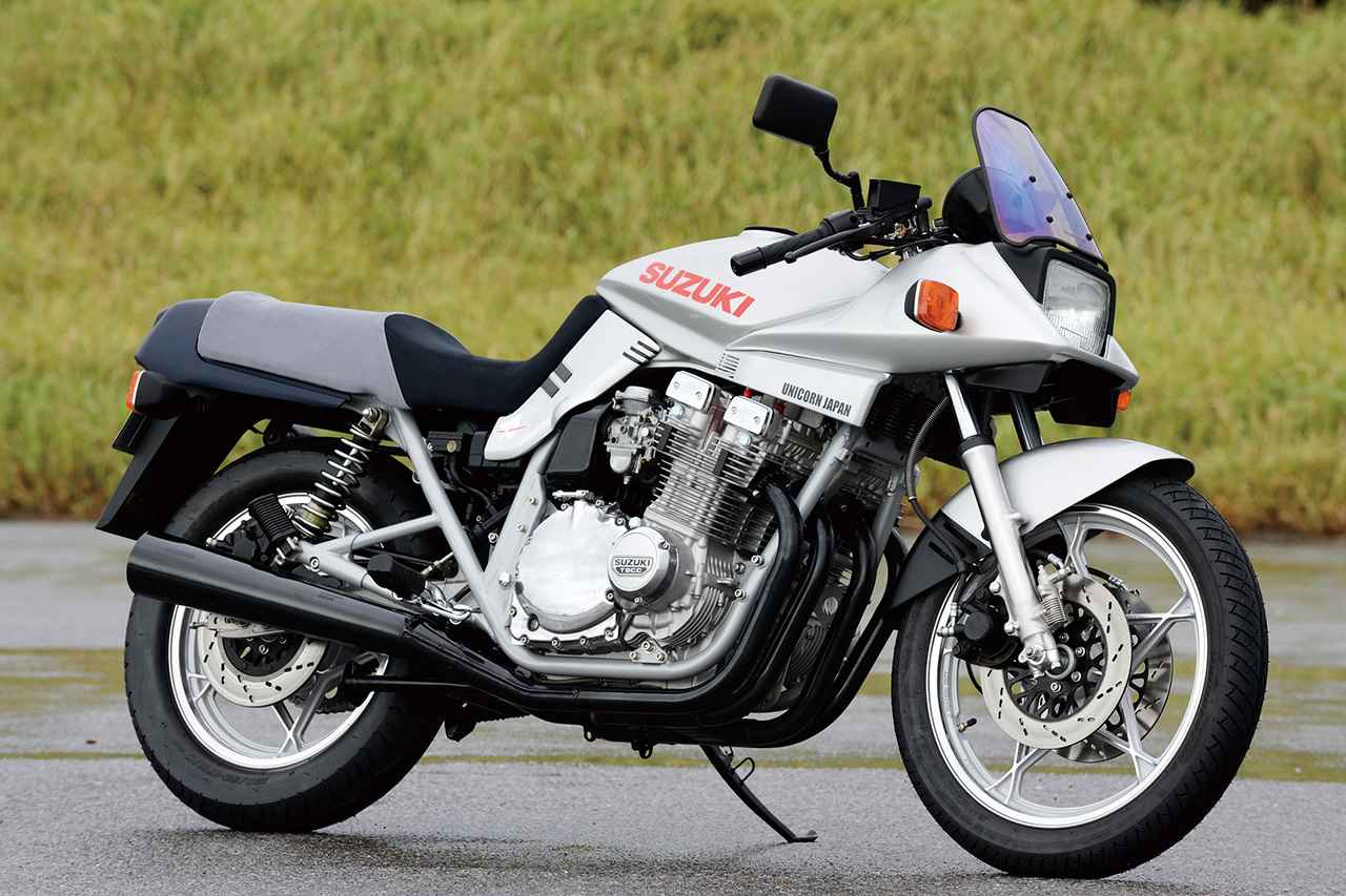 画像: SUZUKI GSX1100S KATANA 輸出車・1981年モデル 総排気量:1074cc エンジン形式:空冷4ストDOHC4バルブ並列4気筒 シート高:775mm 車両重量:232kg(乾燥)