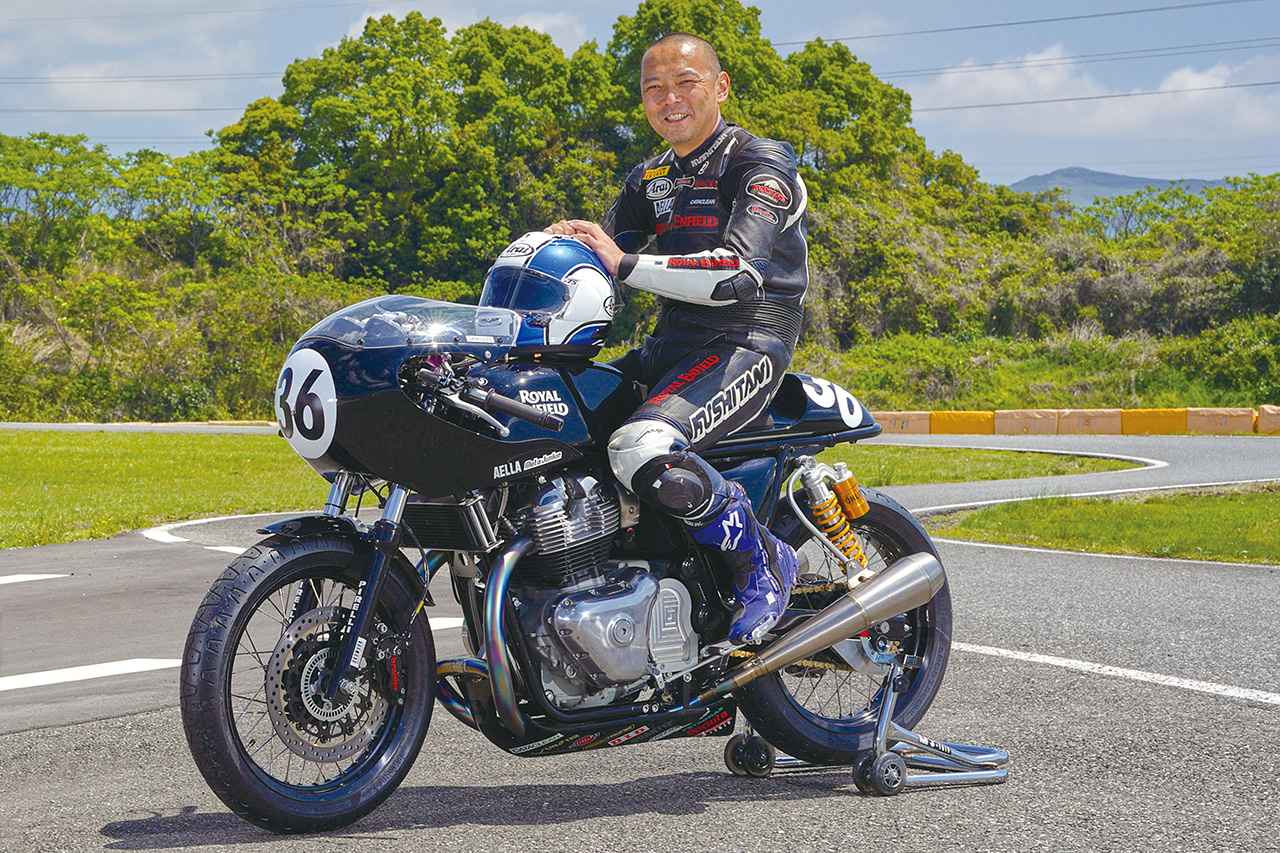 画像: 3年前からコンチネンタルGT650で、鉄馬というレースのACT18（エア・クールド・ツイン＝空冷2気筒の18インチ）クラスに参戦中。