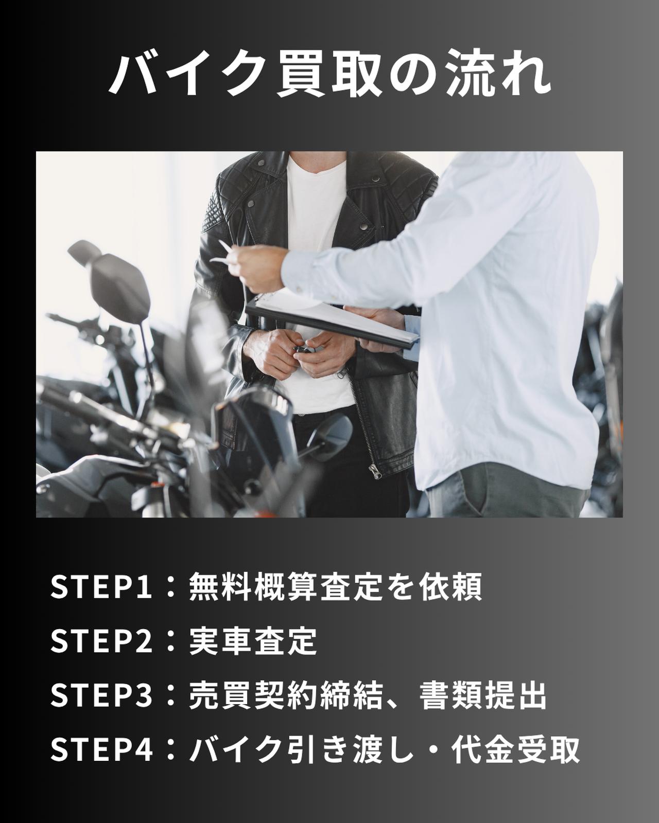 画像: まずはバイク買い取りの流れを頭に入れておこう