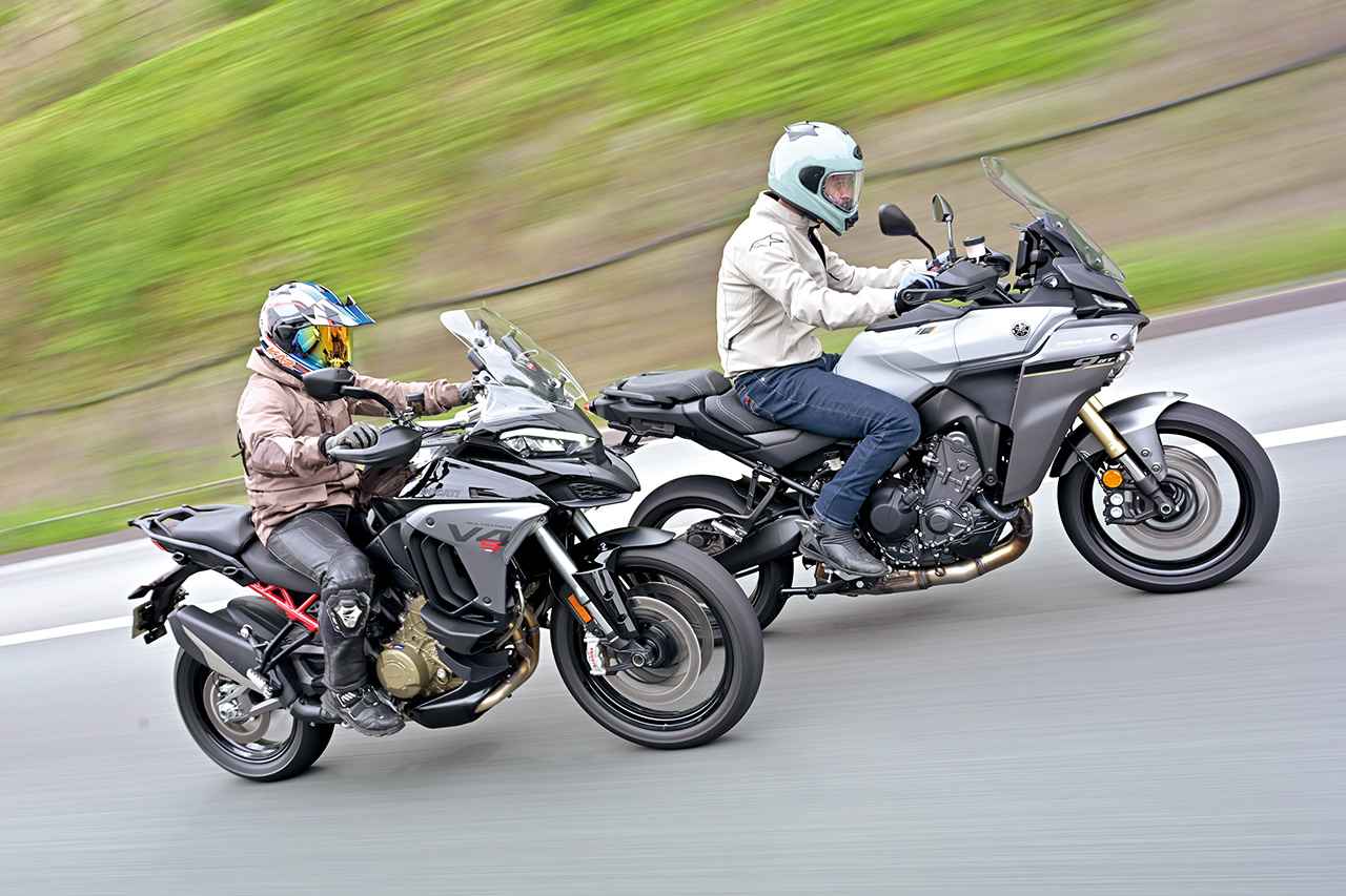 画像 : 4番目の画像 - 【写真30枚】【比較インプレ】ヤマハ「トレーサー9 GT ABS」VS ドゥカティ「ムルティストラーダ V4 S」【ノア編】 - webオートバイ
