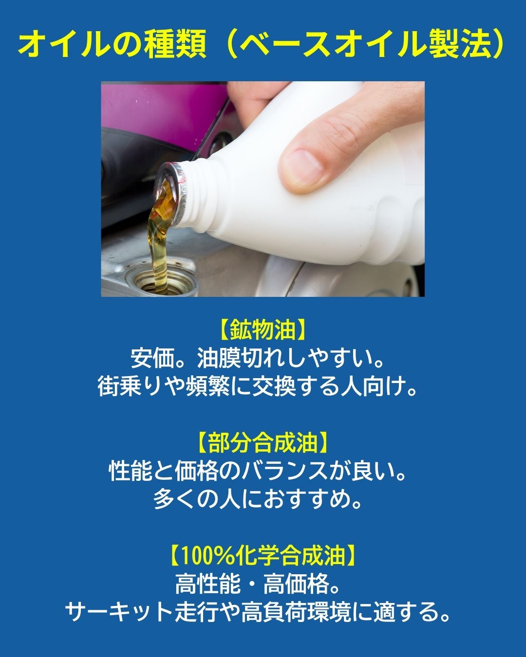 画像: バイク用エンジンオイルの種類