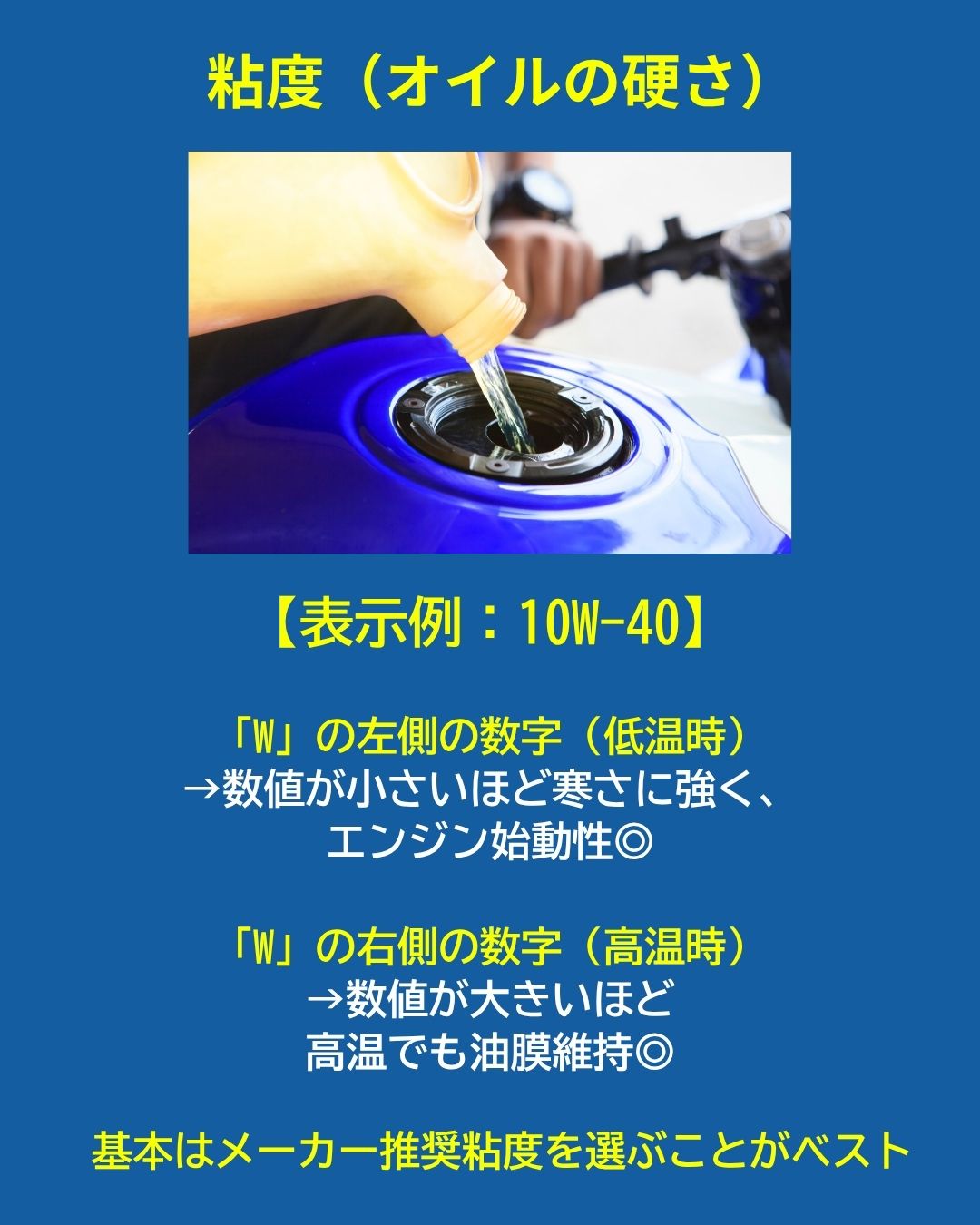 画像: バイク用エンジンオイルの粘度