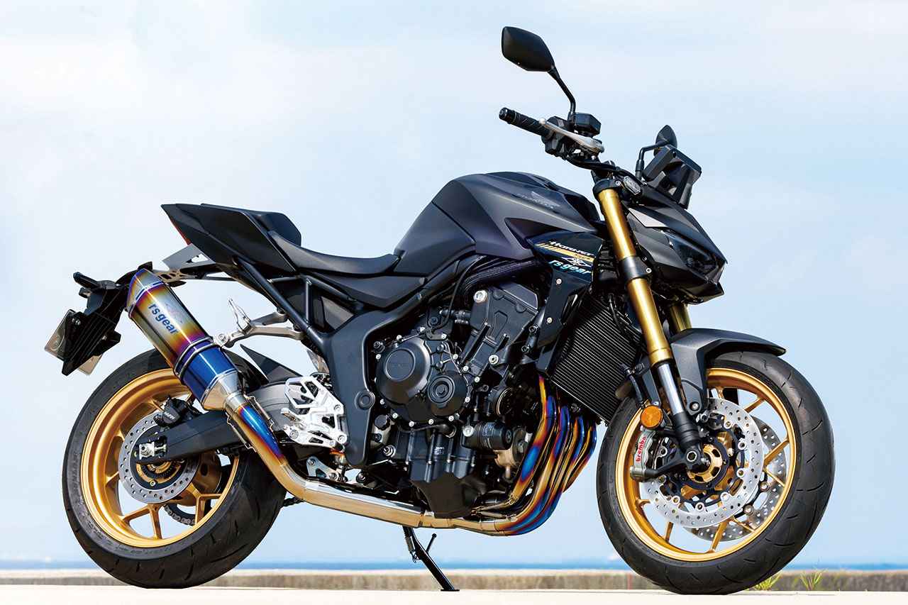 画像: REAL SPEC CB1000ホーネット用フルエキゾーストマフラー 税込価格:32万4500円 (チタンポリッシュ)/33万円 (チタンドラッグブルー) 適応車種:CB1000HORNET/SP(2025年型〜) 販売元: アールズギア