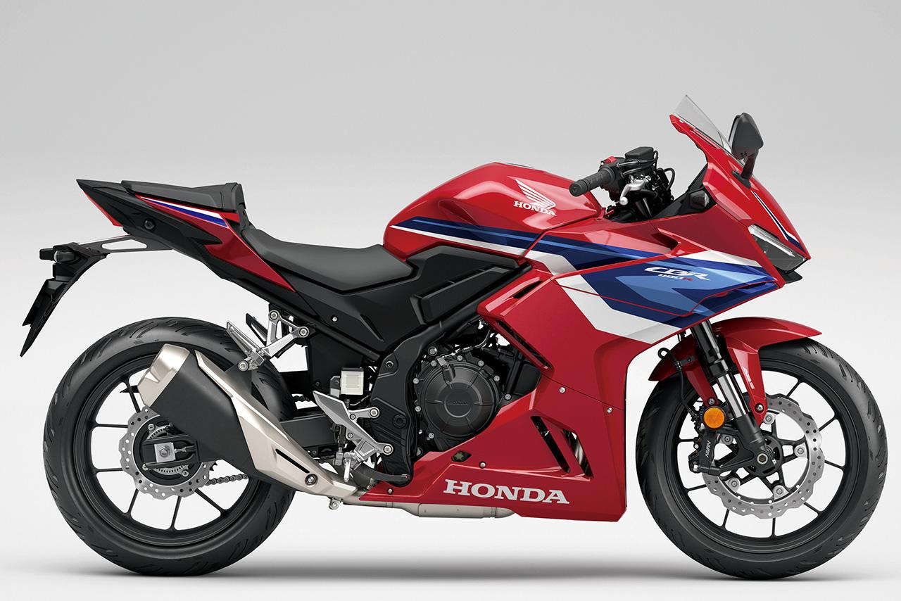 画像: Honda CBR400R 2024年モデル 総排気量：399cc エンジン形式：水冷4ストDOHC4バルブ並列2気筒 シート高：785mm 車両重量：191kg 税込価格：86万3500円