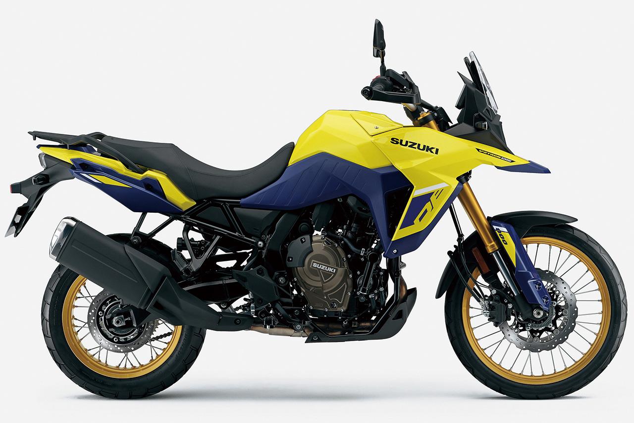 画像: SUZUKI V-STROM 800 DE 2025年モデル 排気量:775cc エンジン形式:水冷4ストDOHC4バルブ並列2気筒 シート高:855mm 車両重量:230kg 税込価格:136万4000円