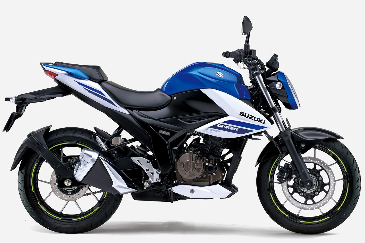 画像: SUZUKI GIXXER 250 2025年モデル 総排気量:249cc エンジン形式:油冷4ストSOHC4バルブ単気筒 シート高:800mm 車両重量:154kg 税込価格:48万1800円