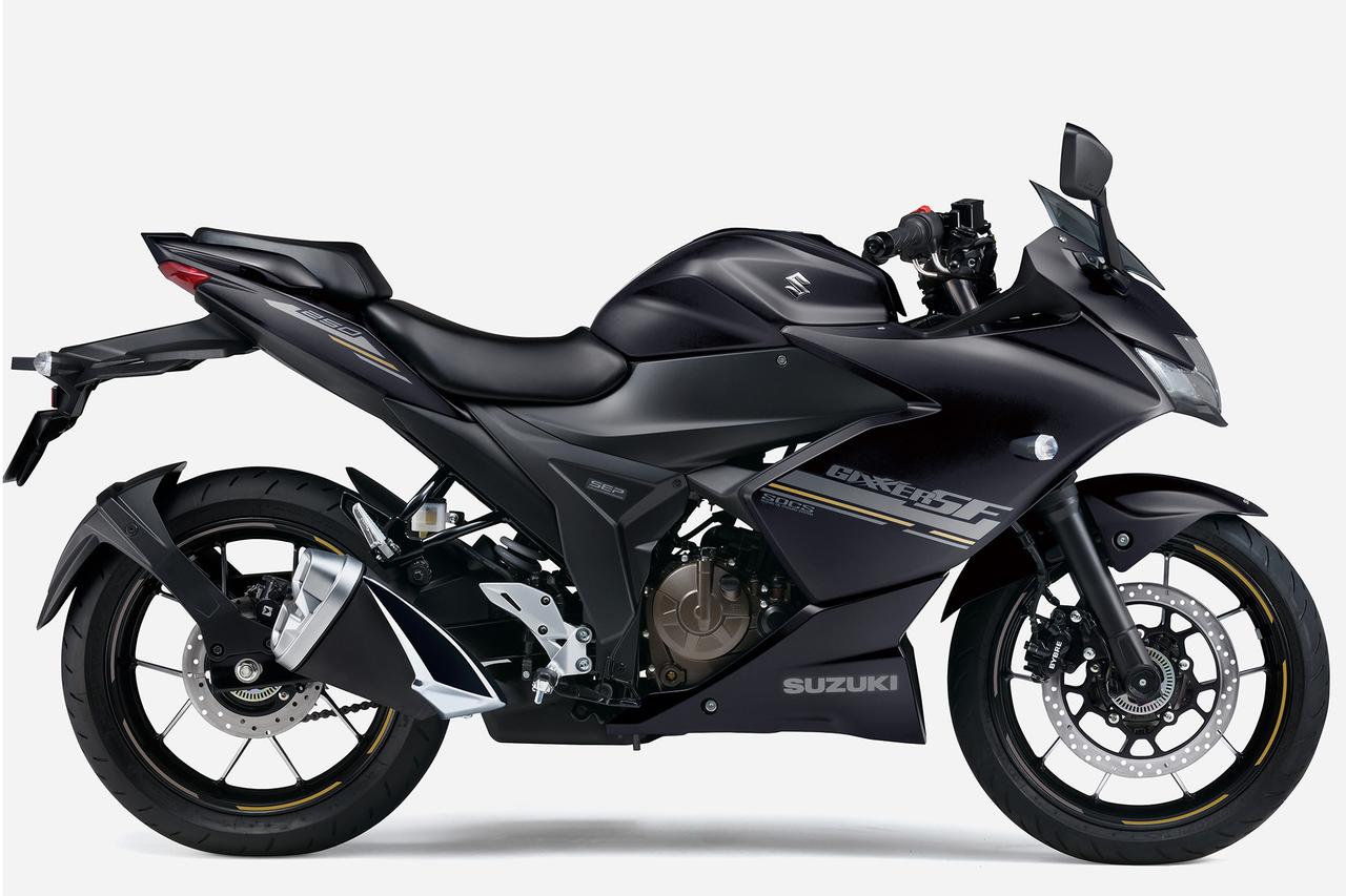 画像: SUZUKI GIXXER SF 250 2025年モデル 総排気量:249cc エンジン形式:油冷4ストSOHC4バルブ単気筒 シート高:800mm 車両重量:158kg 税込価格:51万4800円