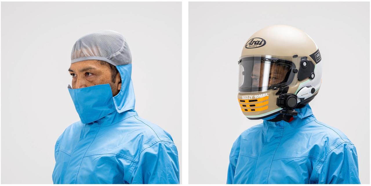 画像2: ④ ヘルメットとジャケットの空間もカバー