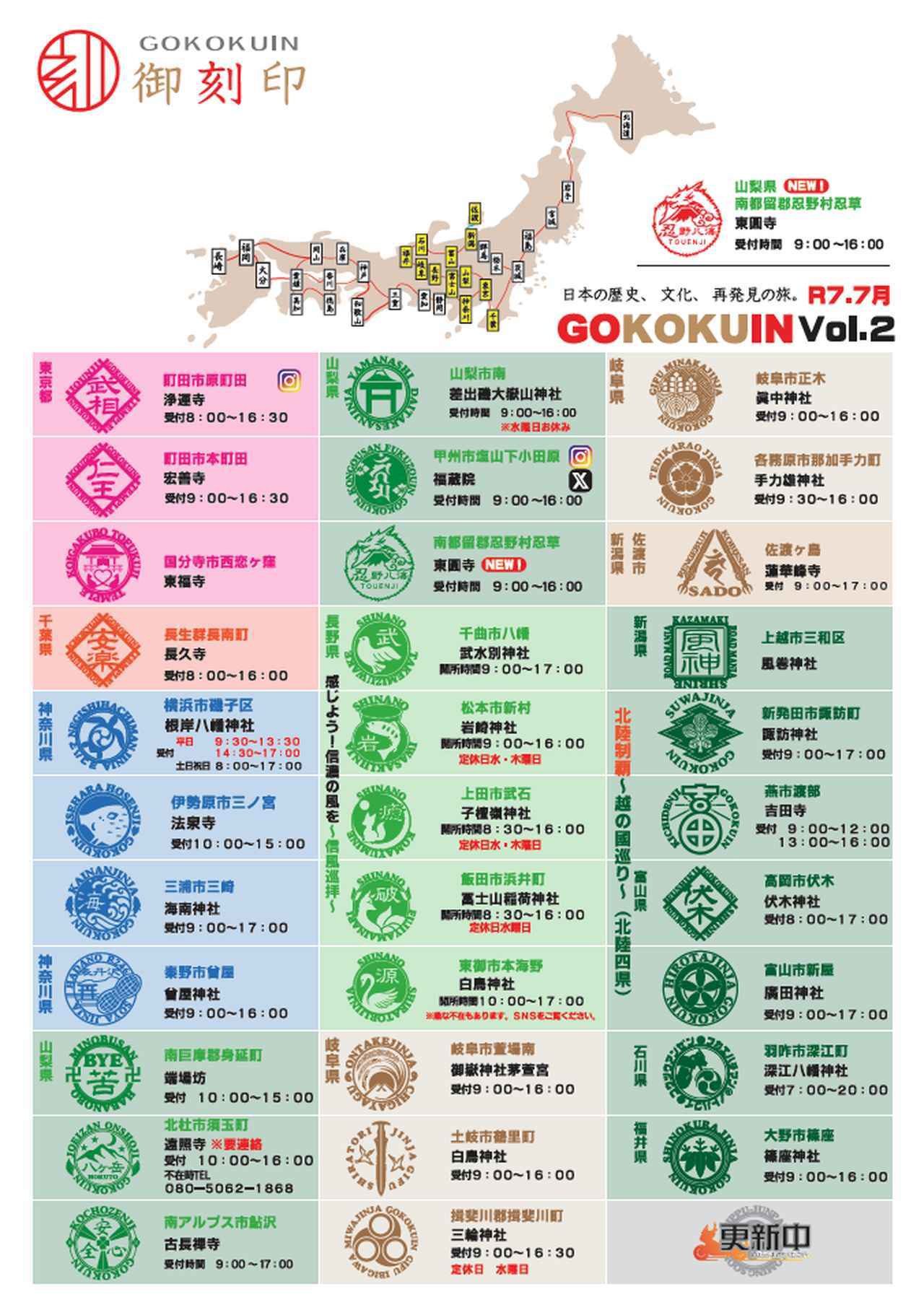 画像2: 現在、八十八箇所の神社仏閣が参加。まだまだ増える予定です！