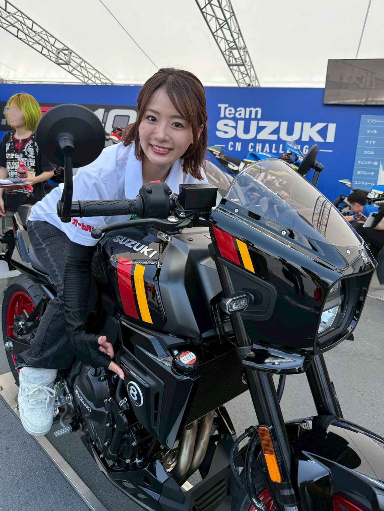 画像: 先日、欧州で発表されたばかりの スズキ「GSX-8TT」 も展示!