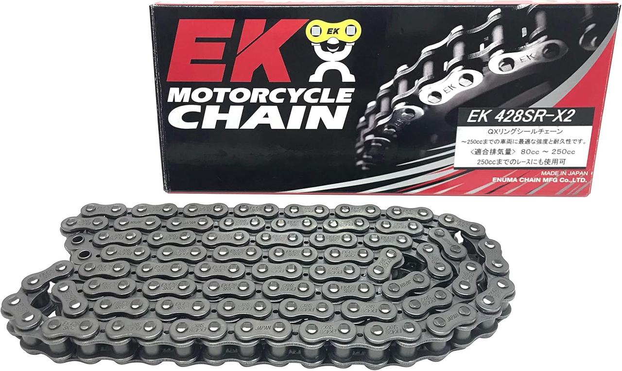 画像: イーケー(EK) QX リングシールチェーン 428SR-X2スチール 108L 【セミプレスクリップジョイント】 amzn.to