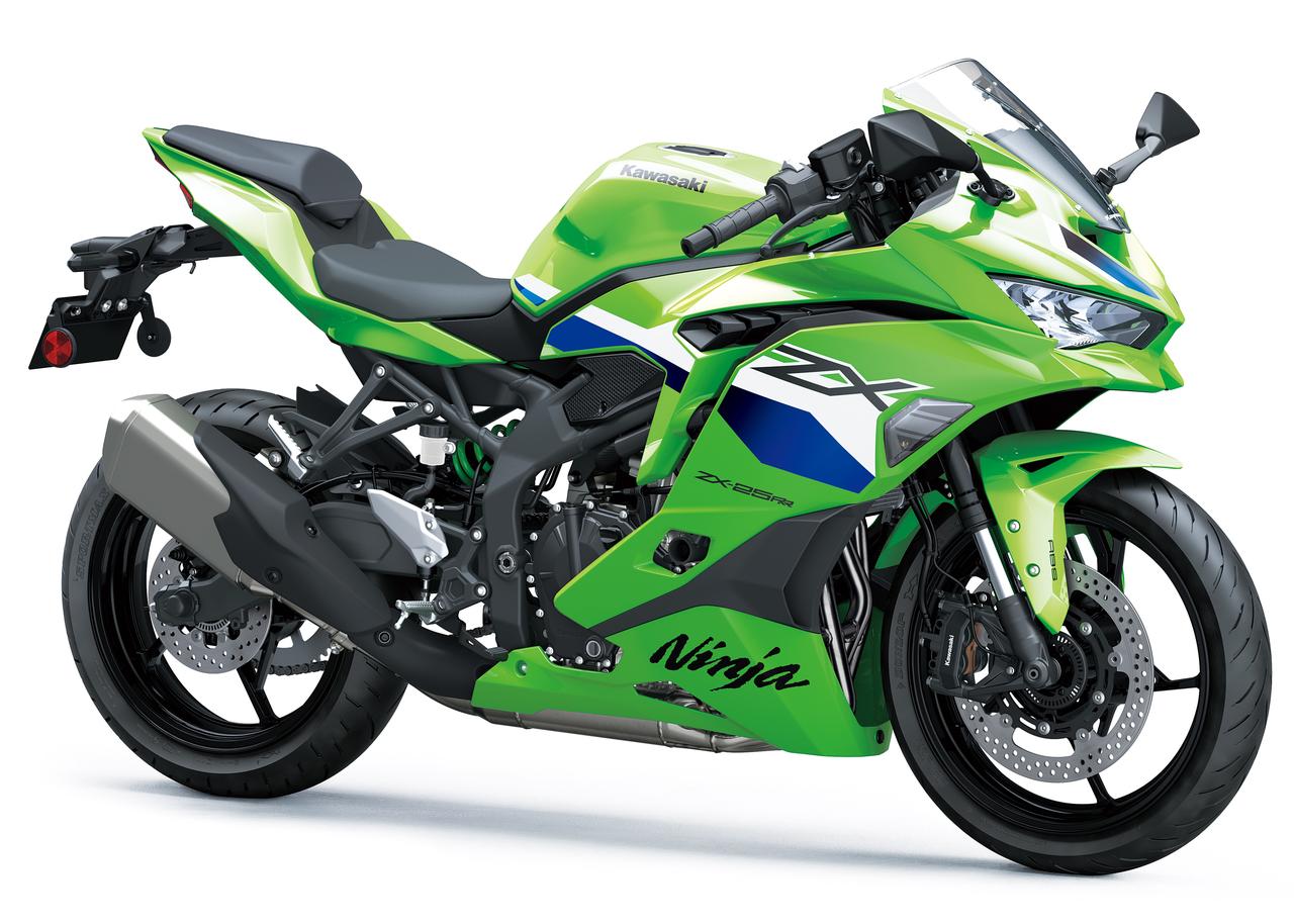 画像: KAWASAKI Ninja ZX-25RR 総排気量：249cc エンジン形式：水冷4ストDOHC4バルブ並列4気筒 シート高：785mm 車両重量：184kg 発売日：2025年10月1日（水） 税込価格：105万2700円