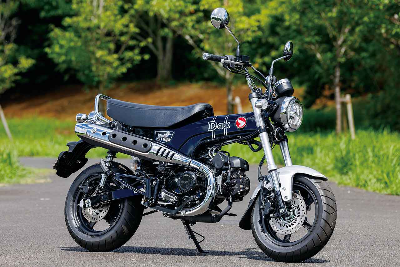 画像: HONDA Dax125 総排気量:123cc エンジン形式:空冷4ストSOHC単気筒 シート高:775mm 車両重量:107kg 税込価格:45万1000円