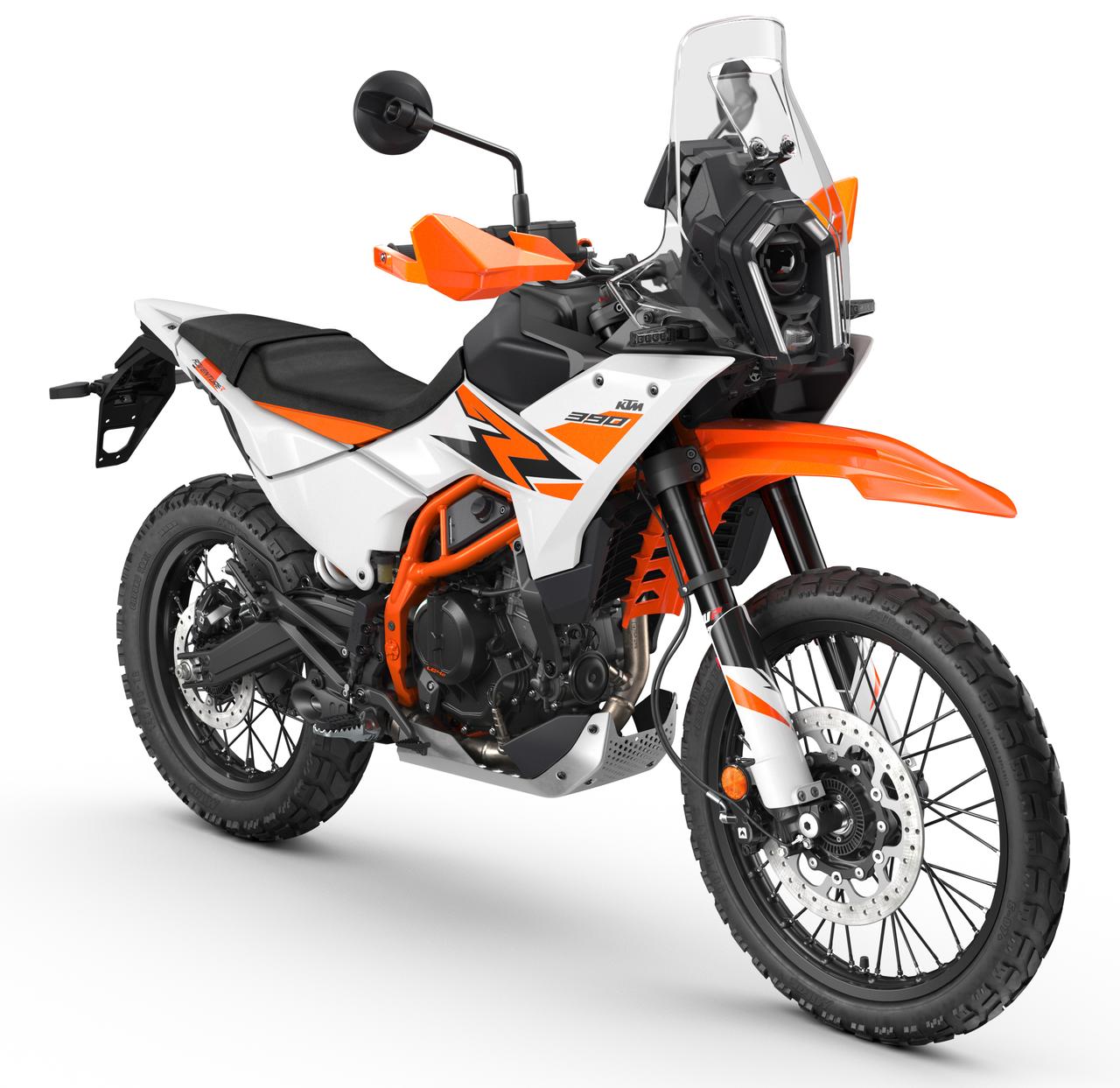 画像: KTM 390 ADVENTURE R 総排気量:398.7cc エンジン形式:水冷4ストDOHC4バルブ単気筒 シート高:870mm 車両重量:165kg(燃料除く) 発売日:2025年9月 税込価格:97万9000円