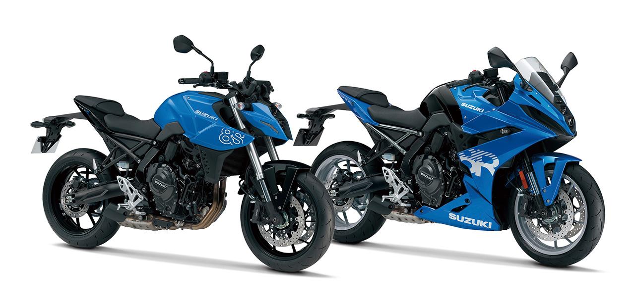 画像: SUZUKI GSX-8S (左)、GSX-8R(右).
