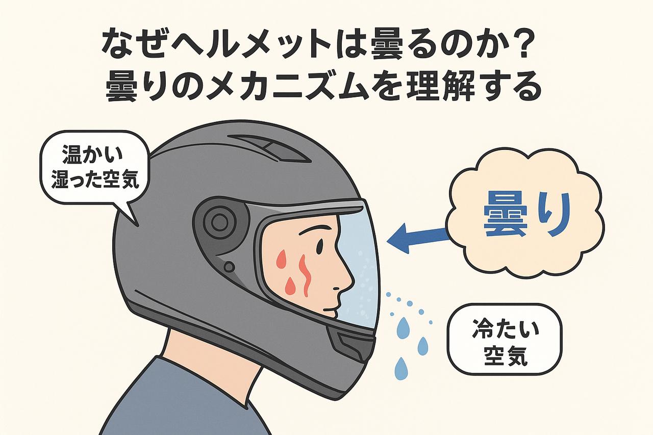 画像: なぜヘルメットは曇るのか？ 曇りのメカニズムを理解する