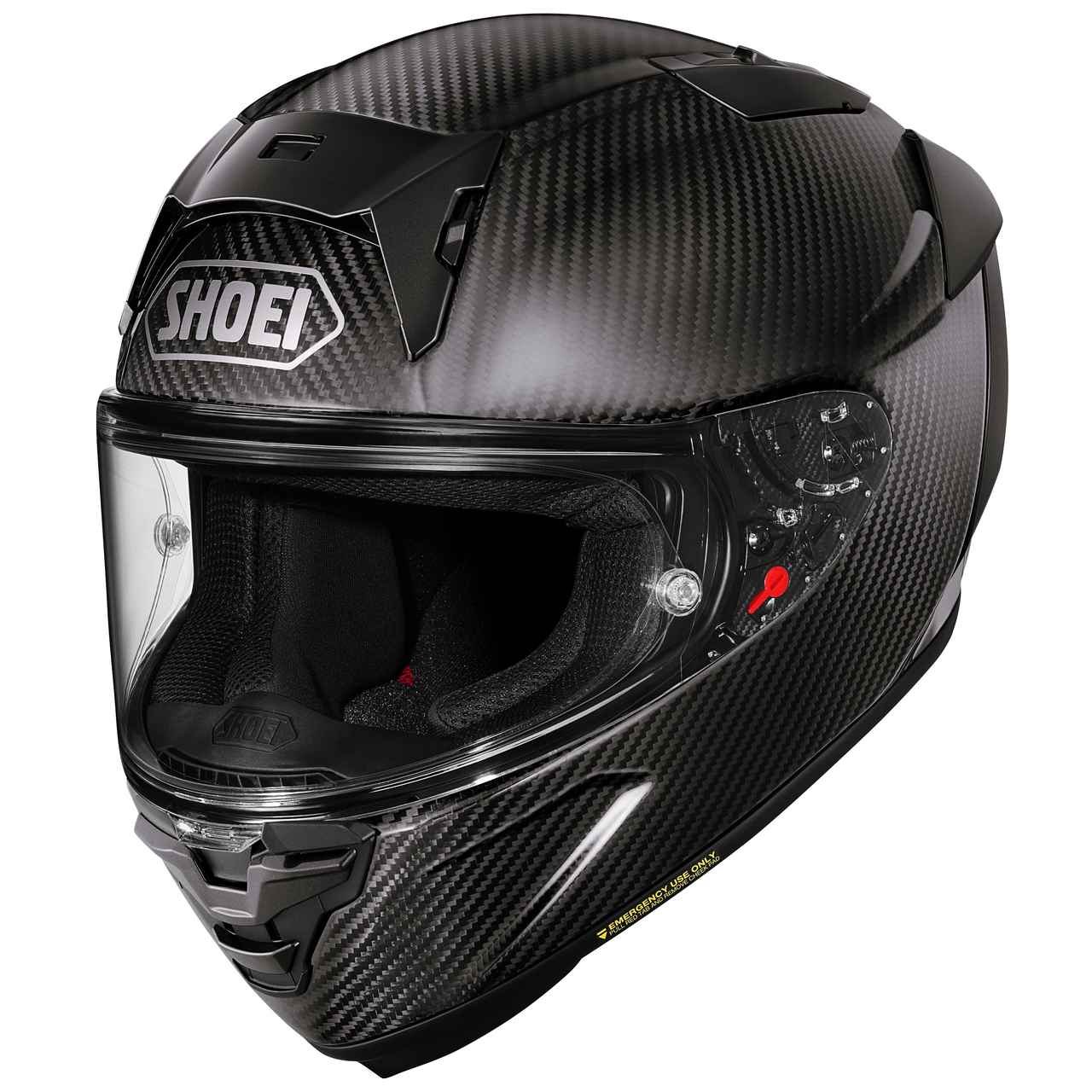 画像: SHOEI X-Fifteen Carbon SHOEI Gallery限定販売モデル 規格：JIS サイズ：S、M、L、XL カラー：クリアブラック 発売時期：2025年10月 税込価格：16万5000円